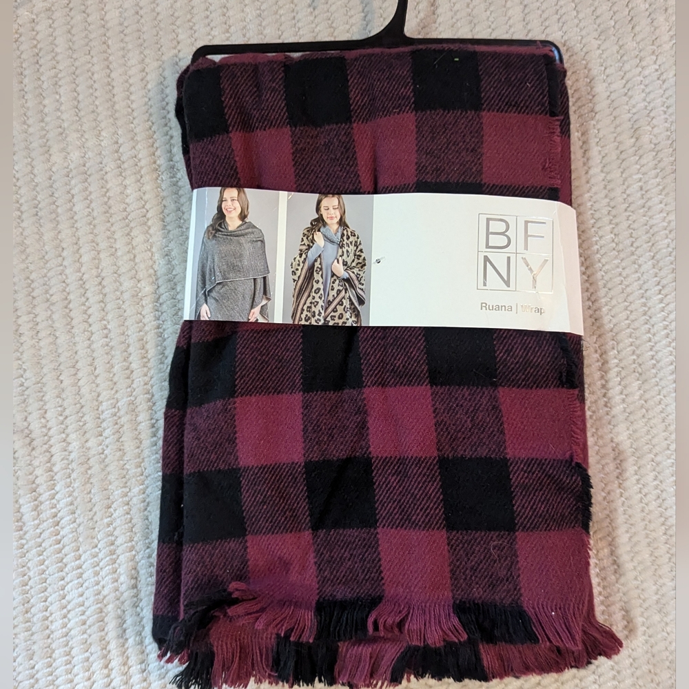 NWT Red Plaid Wrap